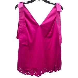 Ted Baker Hot Pink Daynaa Bow Shoulder Sleeveless Tank Top US XS S M  1 2 3